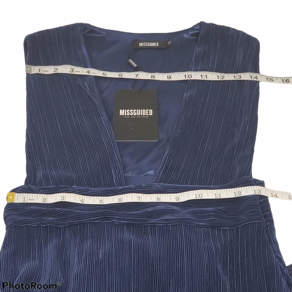 Missguided Prom Formal Gown Size 8 Navy-worn once - Picture 7 of 7